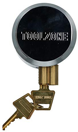 Heavy Duty Chrome Plated Steel 73mm Round Concealed Padlock with 2 Brass Keys (Lock)