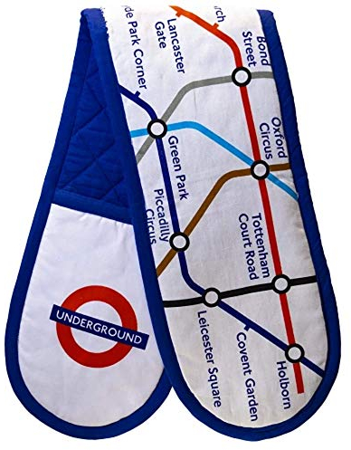 TFL6202 Licensed London Underground Tube Map Print Double Oven(Pot) Glove