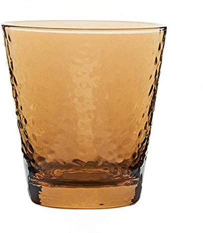 Vaso de cerveza sin plomo, cristal ámbar marrón, vaso de whisky, vidrio vintage en relieve, romántico para bebidas de agua