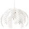 Traditional Fern Leaf Designed Easy Fit Ceiling Pendant Light Shade in White Gloss Finish | 28cm Diameter | 60w Maximum by Happy Homewares