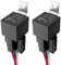 QWORK® 2 PCS 5 Pin 12V 40A Car Relay Heavy Duty Relay Kits with Socket and Wires Harness for Car