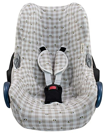 JYOKO Kids Bezug für Autositz kompatibel mit Maxi Cosi Cabriofix, City Streety, aus Baumwolle (Picnic Vichy)