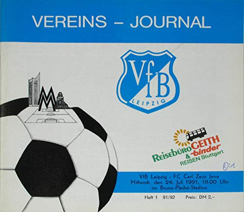 Vereins-Journal VfB Leipzig - FC Carl Zeiss Jena 24.07.1991