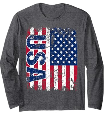 USA AMERIKA Flagge | Damen Herren Kinder | America USA Langarmshirt