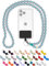 DROPLETSY Holzperlen Handykette universal, handgefertigt, Schlüsselband, Kette, Necklace zum Umhängen - kompatibel mit Allen Smartphones: Apple iPhone, Samsung Galaxy (ohne Hülle, Mint Shark)