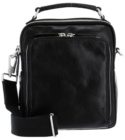 Picard Schultertasche aus Wasserbüffelleder mit Reißverschluss in der Farbe Schwarz,520851B001