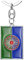 BOBIJOO JEWELRY - Porte clé Drapeau Rom Gitan Voyageur Métal Argenté Emaillé Vert Bleu Rouge