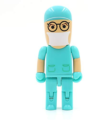Ulticool - Arzt Krankenhaus Operation 128 GB USB 3.0 - Hohe Geschwindigkeit - Flash Pen Drive 128 GB - Doctor Hospital - Speicherstick - Weiß Blau