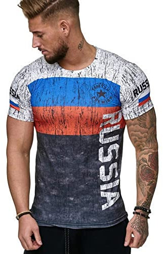 HHRHLKNH T Shirts Männer Atmungsaktives Jersey Deutschland Spanien Schweden Portugal Russland Fußball T-Shirt Herren Sport Shirt Oversize Tops,0599,XL