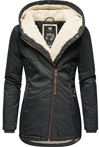 Ragwear Damen wasserdichte Winterjacke Gordon mit Kapuze, vegan