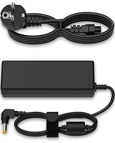 19V 4.74A 90W Adaptador Cargador para Portatil ASUS Toshiba K550LA K55A K55N K55VD K52F K52J K53E K53S K53SV K53U K55 K501U K501UX K501UW Q550L Cargador Portatil Interfaz de Punta 5,5mm x 2,5mm