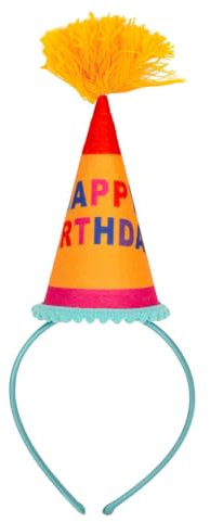 Talking Tables Bunte Geburtstagsparty Hut Stirnband - Geburtstag Haarband für Erwachsene, Kinder, Jungen und Mädchen - passend für alle Kopfgrößen