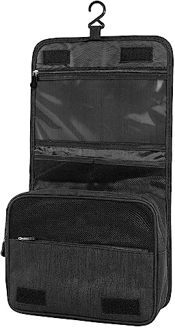 AiQInu Trousse de Toilette, Pliable Grande Trousse de Toilette Voyage pour Hommes et Femmes,Multifonction Imperméable Sac Cosmétique Organisateur de Voyage avec Crochets