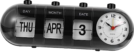 STOBOK 1pc Manuelle Flip Kalender Vintage Decor Desktop Decor Datum Anzeige Kalender Büro Dekorationen Büro Kalender Buch Regal Dekor Home Office Kalender Datum Monat Kalender Flip Tabelle