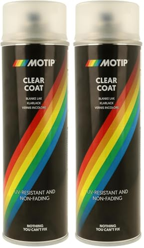 Motip Spray Paint - Clear Varnish - Matt - 500 ml (Pack of 2)