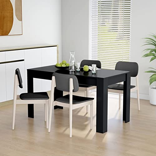 Camerina Mesa de Comedor de Madera contrachapada Negro 140x74,5x76 cm Mesa Cocina Extensible Muebles Comedor Mesa Comedor pequeña mesas de Cocina