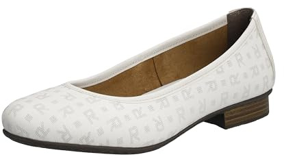 Rieker Damen 51994 Ballerinas, Weiß, 41 EU