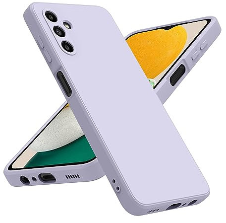 Wanme Hülle für Samsung Galaxy A13 5G Hülle/Samsung Galaxy M13 5G / Samsung Galaxy A04S, Ultra Dünn Silikon Handyhülle mit Mikrofaser Futter Stoßfeste Schutzhülle Hülle, Gras Lila