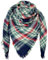 FIFTHAVE Schal Damen Scarf Winterschal Weich Deckenschal Tuch Spleißen Karo Schal Herbst Strickschal Women Warmer Poncho Halstücher Dunkelblau
