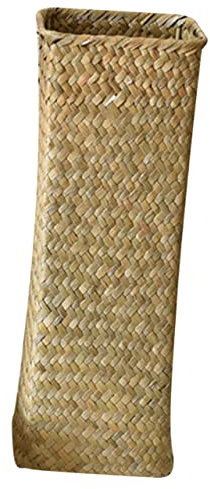 MAGICLULU Vase À Fleurs en Paille Naturelle Jardinière Tissée À La Main pour La Maison Le Bureau Le Festival