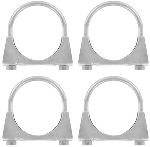 4er Set Edelstahl Bügel Schellen M8 x 76mm extrem belastbare Montageschellen stainless steel heavy duty (4 Stk. M8 x 76mm)
