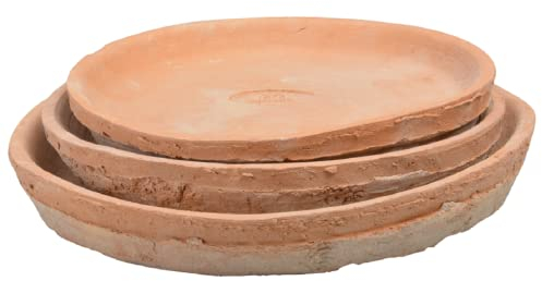 degawo 3er Satz Set Untersetzer rund aus Aged Terracotta