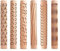 BOFRHME 6 PCS Argile Rouleau à Pâtisserie Rouleau à Main Texturé Manche en Bois Outils de Poterie Ensemble Facile à Utiliser