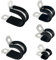 30 PCS Rubber Lined P Clips,Stainless Steel R Shape Hose Clamps in 5 Sizes