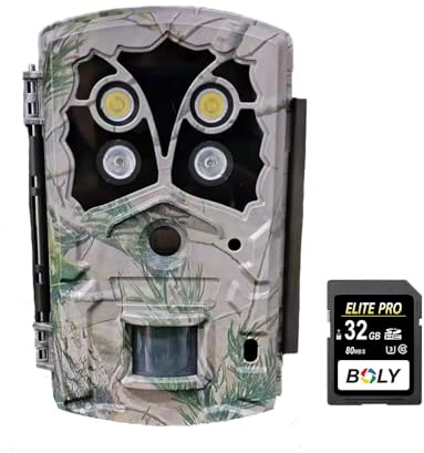 BolyGuard Jagdkamera 45MP 4K – 1,44 LCD Display, 6 Monate Standby, 940nm unsichtbares IR, 0,7s Auslöser, IP68 wasserdicht, inkl. 2 Jahre Garantie & SD-Karte(LY590-D4K/SD)