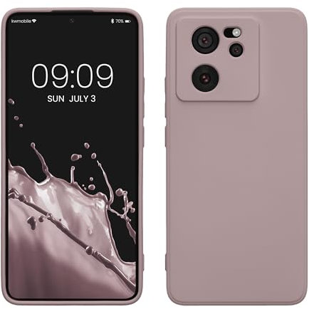 kwmobile Slim Case kompatibel mit Xiaomi 13T / 13T Pro Hülle - Handyhülle aus Silikon in Nude Lilac
