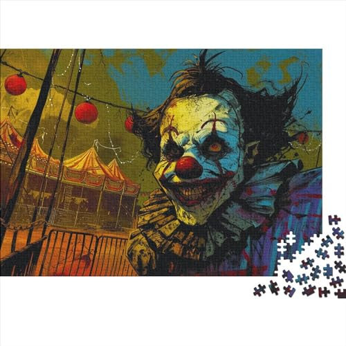 lihuogongsio Clown Puzzle 1000 Teile Zirkus Clown Puzz Erwachsene Spielepuzzles HochwerTiger Geschicklichkeitsspiel Lernspiel Spielzeug Geschenk Schöne Geschenkidee Farbig 1000pcs (75x50cm)