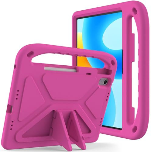 Custodia per Huawei MatePad 11.5 S 2024 Custodia per Tablet per Bambini Leggera Antiurto Cover con Maniglia Stand Tablet, Rosa