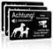 Mumjooyi 3 Stück Videoüberwachung Schild Warnschild Hund Hundeschilder Warnung Achtung Videoüberwachung Schild 20x30cm Aluminium Warnung vor dem Hund Schilder für Innen und Außen