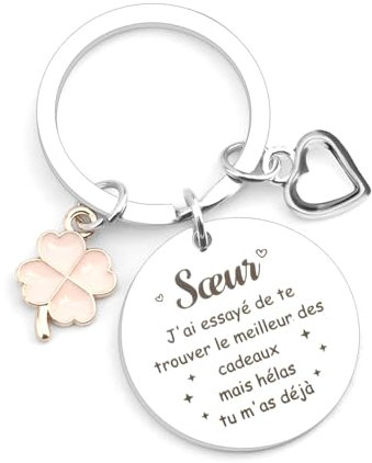 Cadeau Original pour Soeur - Porte-Cle et Idées pour Grande-Sœur - Anniversaire et Noël