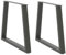 vidaXL Pieds de Table à Manger Forme de V 2 pcs 80x(72-73,3) cm Acier, Pied de Table, Pied Noir de Table à Manger, Pied de Table sur Pied