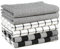LANE LINEN Kitchen Towels Set – Pack of 6 Cotton Dish Cloths, 18”x28”, Soft & Quick-Drying Tea Towels for Cleaning – Black