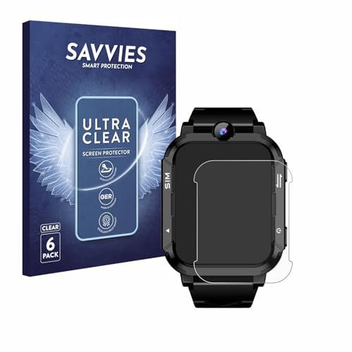 Savvies 6 Pack Screen Protector compatible with Blackview Z20 Kids Smartwatch Protection Film Clear