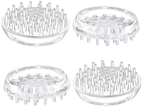 Spiked Caster Cups 4 pack 45mm Round Clear Furniture with Spiked Felt Pad Castor Cups Carpet Protector for Sofas Tables chair Furniture Legs to Protect Carpet From Dents