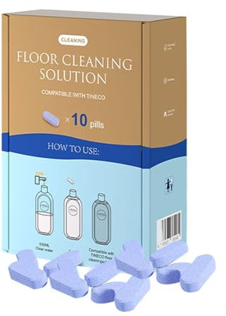 Deep Cleaning & Deodorizing Tablets for Hard Floors – Lavender Scent, Compatible with Tineco Vacuum Mops (10 Tablets) | Multi - Surface Floor Cleaner, for Tile, Wood(1pcs)