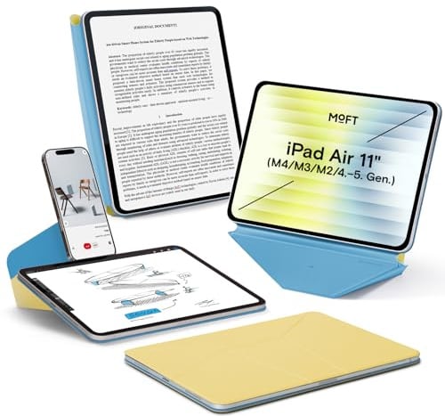 MOFT Dynamic Folio Hülle für 11 iPad Air (M4/M3/M2/4./5. Gen 2026/2025/2024), Schlanke Magnetische Tablet Hülle mit Ständer und über 20 Betrachtungswinkeln, Auto Wake/Sleep-Funktion - Panna Cotta
