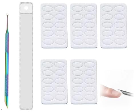 TSUOUKL Repousse-cuticules, dissolvant à double extrémité avec 5 tablettes de polissage de sable, dissolvant de vernis à ongles, coupe-cuticules, kit de manucure pour pédicure et nail art