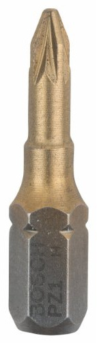Bosch Accessories Bosch Professional Bit Max Grip für Pozidriv-Kreuzschlitzschrauben (PZ1, Länge: 25 mm, 3 Stück)