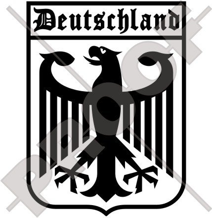 Deutschland German Eagle, Deutschland 162,6 cm (160 mm) Vinyl Bumper Aufkleber, Aufkleber – 22 Farben zur Auswahl