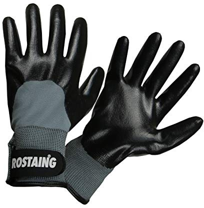 Rostaing CarPro/IT10 Handschuhe Spezial Fliesen wasserdicht Handfläche und Finger, Orange/Schwarz, 10