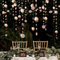 Champagne Party Decoration Circle Dot Garland Streamer Kit Twinkle Star Paper Hanging Bunting Glitter Reflective Banner Backdrop for Engagement Wedding Baby Shower Christmas New Year Birthday Kid Room
