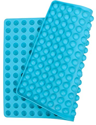 webake Molde de Silicona para Hornear Galletas para Perros 1,5 cm Antiadherente Tapete Silicona Horno Molde Hemisferio 221 Cavidades Alfombrillas Redondas Galletas para Chocolate