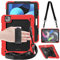 TECHGEAR Utility Coque pour iPad Air 5 2022, Air 4 2020 [10,9 5ème / 4ème génération], Coque Rigide, Protection Anti Choc avec Support Pivotant 360 Degrés, Bandoulière Épaule et Prise Main [Rouge]
