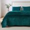 Greenland Home Fashions Riviera Velvet Bettwäsche-Set, blaugrün, 2-Piece Twin