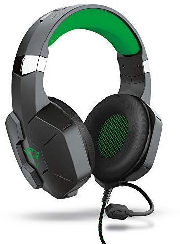 Trust Gaming Headset for Xbox GXT 323 X Carus with Microphone, Adjustable Headband and Flexible Mic, Wired, 1m Nylon Braided Cable, Xbox One (X) console - Black/Green