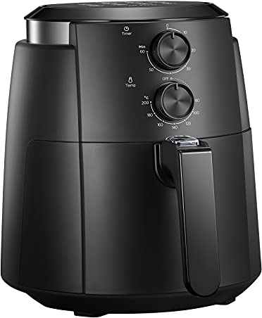 Midea MF-TN35B 3.5 XL Friggitrice ad aria calda senza olio e grassi, dispositivo multifunzione con 8 programmi, controllo del tempo e della temperatura con cestello